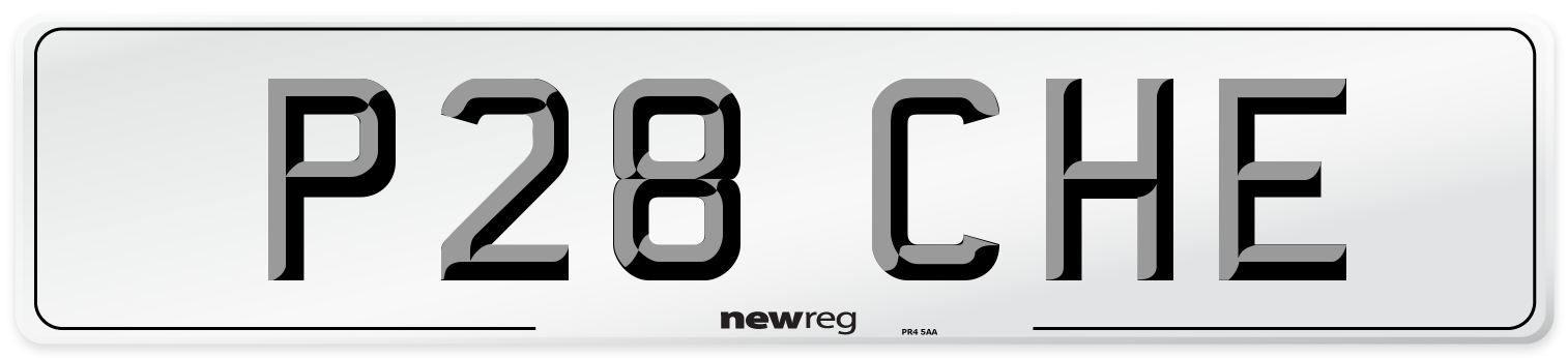 P28 CHE Number Plate from New Reg